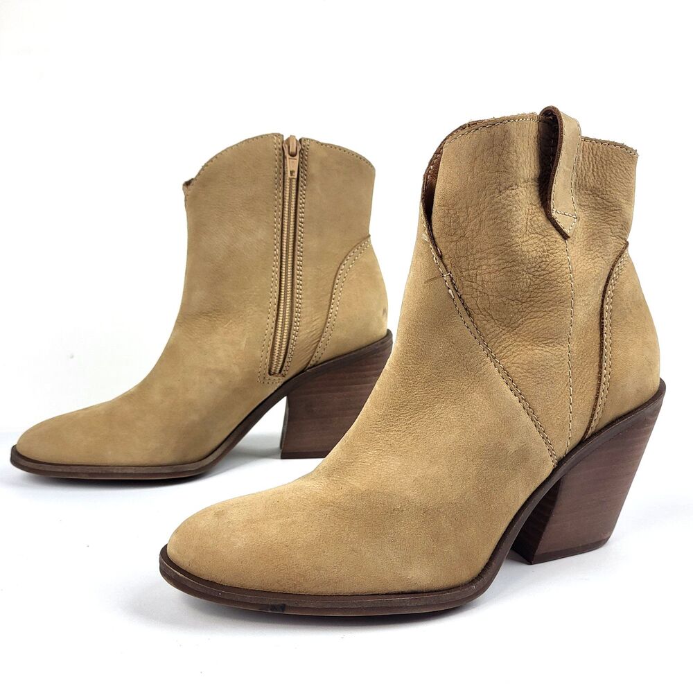 Lucky Brand Womens Loxona Ankle Boots Pull On Western Bootie SIZE 5.5M